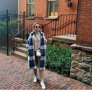 H&M plaid shacket